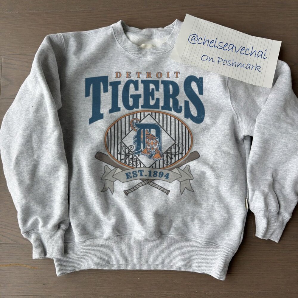 Vintage Detroit Tigers Baseball Sweatshirt, 90s MLB Detroit Tigers Shirt Tee